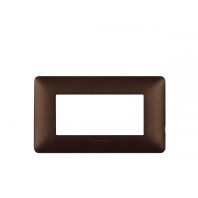 Placca matix 4P marrone  caffe plastica AM4804TGG Bticino