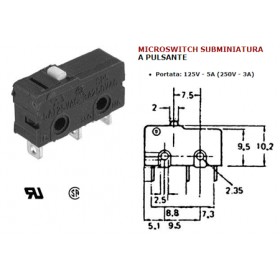 Mikroschalter-Miniaturtaster mit 3 Lötkontakten
