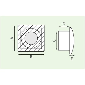 Aspiratore areatore elettrico muro simplex  D.10 LUX103N 