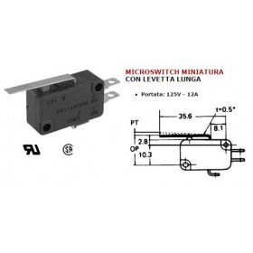 5a-250v electronic long lever microswitch diverter 34.10020