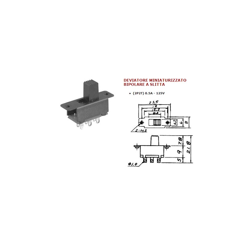 Deviatore bipolare a slitta ms291 6p  03038385