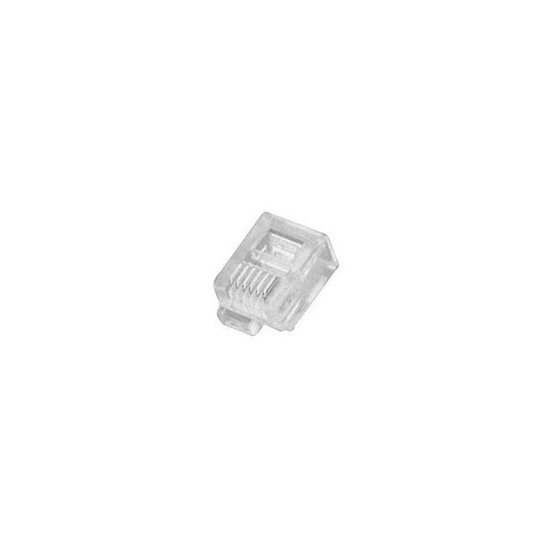 Telephone plug 4p 4 contact crimp plug