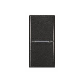 Pulsante axolute scuro 1p nc 10a  hs4034 ticino