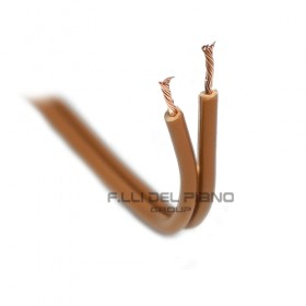 Cavo elettrico piattina costa stretta 2x0,50 marrone cs2x050mr 