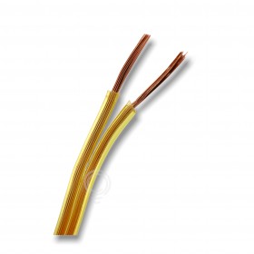 Cavo elettrico piattina giallo trasparente filo impianti cs 2x050or