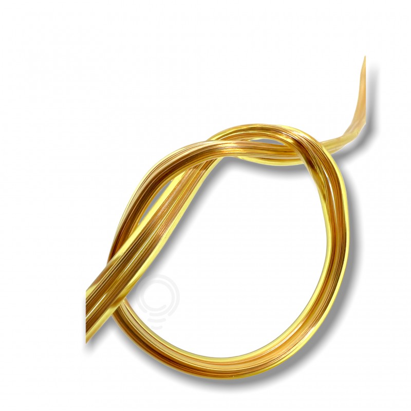 Cavo elettrico piattina giallo Ottone filo impianti cs 2x050or