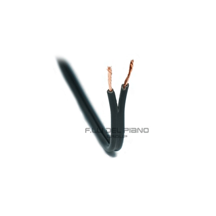 Câble électrique fil à bord étroit plat 2x0,50 noir...