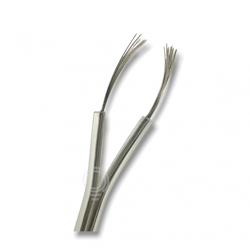 Flaches Elektrokabel mit schmaler Kante, 2 x...
