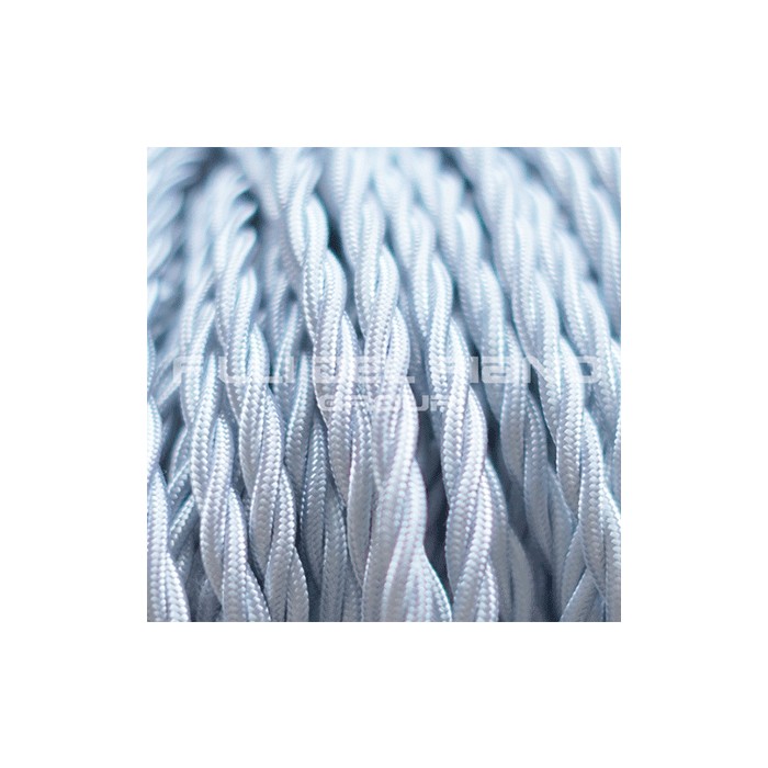 Cavo elettrico in treccia stoffa seta 3x0,75mm bianco ottico