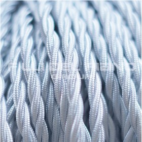 Electric cable for chandeliers in silk fabric braid 3x0.75mm optical white