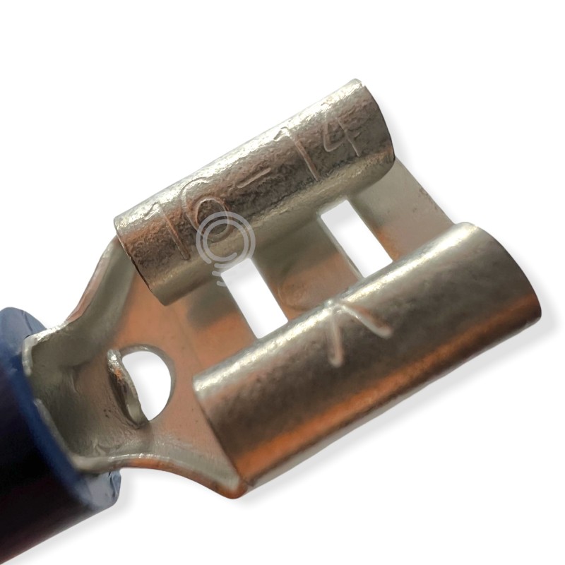 Faston-Stecker, halbisoliert, blau, 6,3 Stück,...