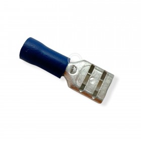 Faston-Stecker, halbisoliert, blau, 6,3 Stück, 100 Verbindungsstellen für Elektrokabel