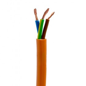 Orange flexible electric cable for 3x1.5 multipurpose ffror tools