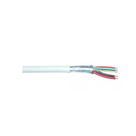 Copper shielded anti-theft alarm cable c4 2x0,50 4x0.22 u0  400 v white