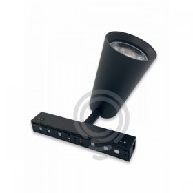 Faretto magnetico a led per sistema davinci nero 30w 3000lm 4000k cri90 16,1x19,7x10cm
