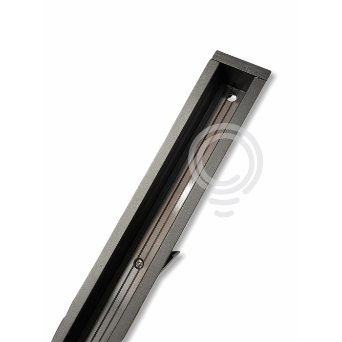 48v black recessed electrified magnetic track 200x4,2x3,9