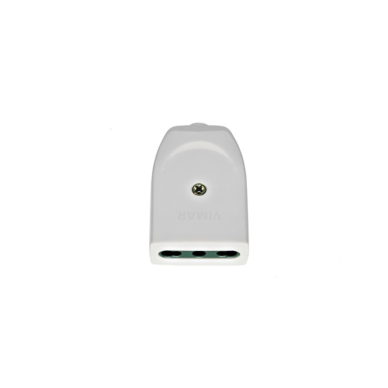 Presa elettrica volante bipasso 2p+t 16a p17/11 assiale bianco vimar