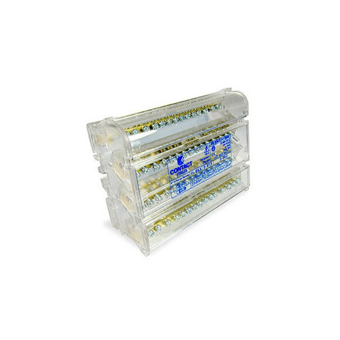 Morsettiera elettrica di distribuzione tretapolare 125a 11 fori EATB411 