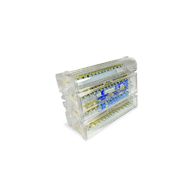 Morsettiera elettrica di distribuzione tretapolare 125a 11 fori EATB411 