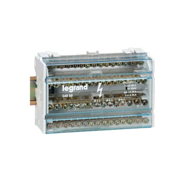 Dreipoliger Klemmenblock 125a 15 Löcher 8 Module