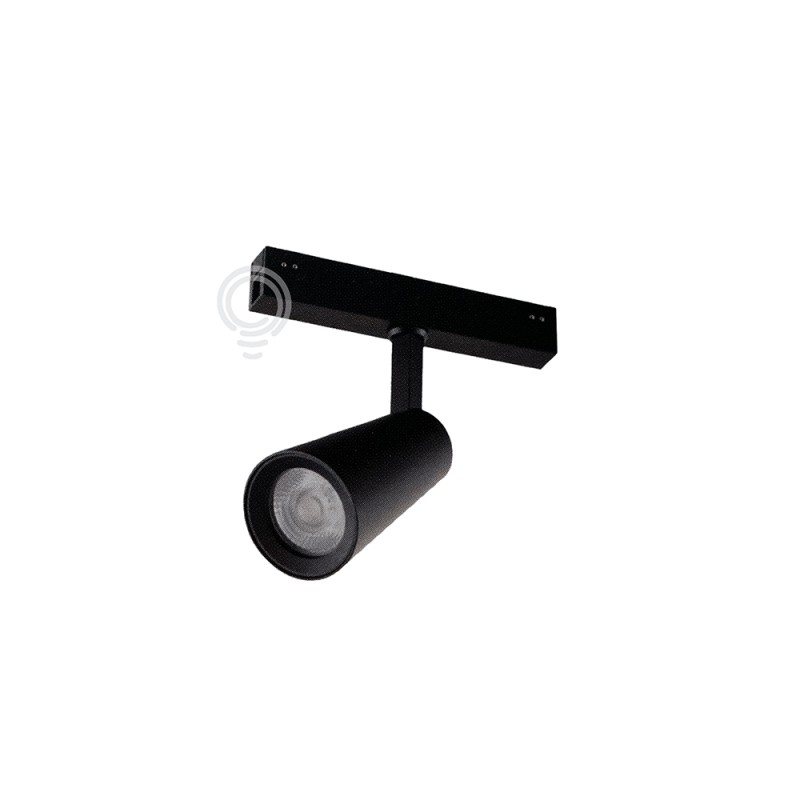 Faretto magnetico a led per sistema davinci nero 10w 100lm 3000k cri90 16,1x17,7x6,2cm
