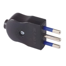 Compact 2-pole electrical plug t 10a black 300600n