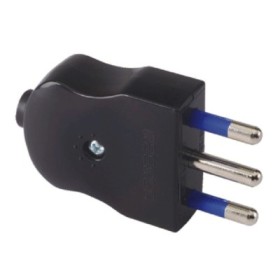 Spina elettrica compact 2 poli+t 16a nera 05060  300601n