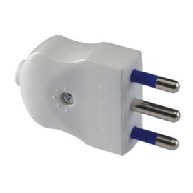 Compact 2-pole electric plug t 05061 16a white
