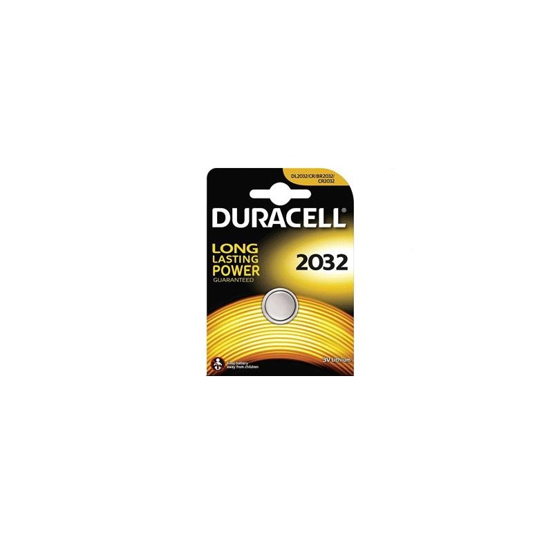 Batteria lithium bottone 2pz 3v forma tonda duracell dl2032