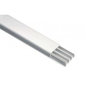 Skirting channel with cover 70x20mm channel 2 meters Elettrocanali