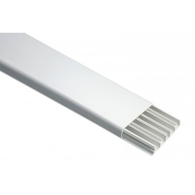 Sockelleiste für Kabelrinne mit Deckel 130x28mm 2mt Stange Elettrocanali