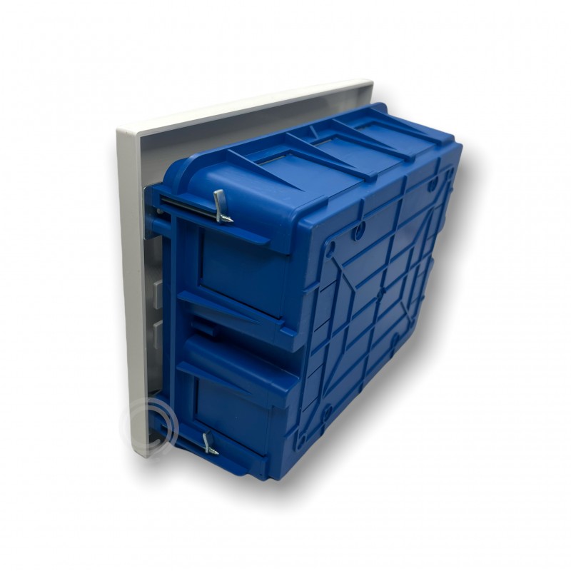 Built-in light-walled control unit with 8 white...