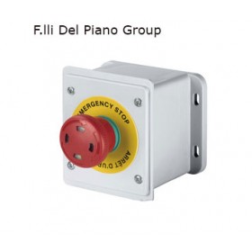 Red button emergency mushroom button with reset