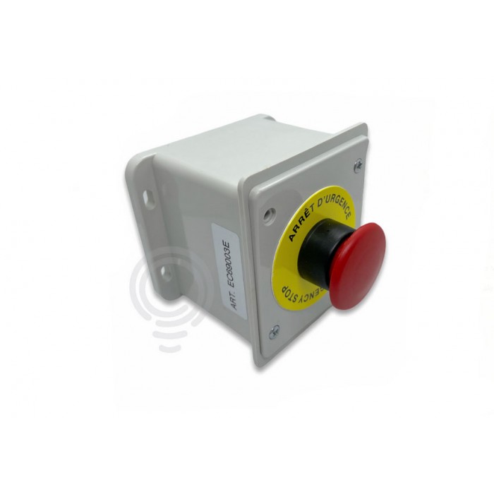 Emergency red mushroom pushbutton with momentary nc contact