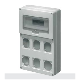 Quadro distribuzione modulare flangiato 6pr+12m