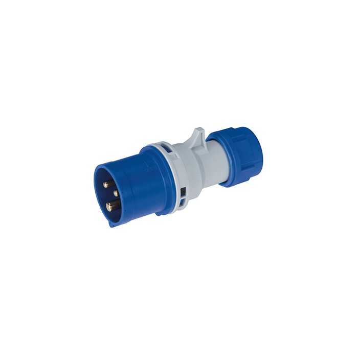 Stromstecker schnell CEE mobil blau 220v 2p t 16a...