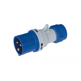 Spina Elettrica diritta rapido CEE mobili blu 220v 2p+T 16A elettrocanali