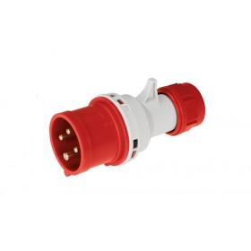 Prise électrique cee rouge droite 380v 3p t 16a electro-canaux