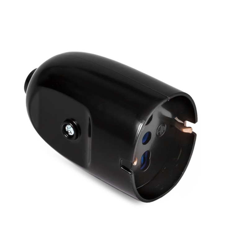 Presa elettrica volante universale nero 10/16a...