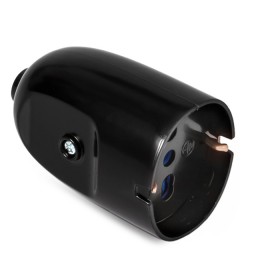 Presa elettrica volante universale nero 10/16a schuko unel master 