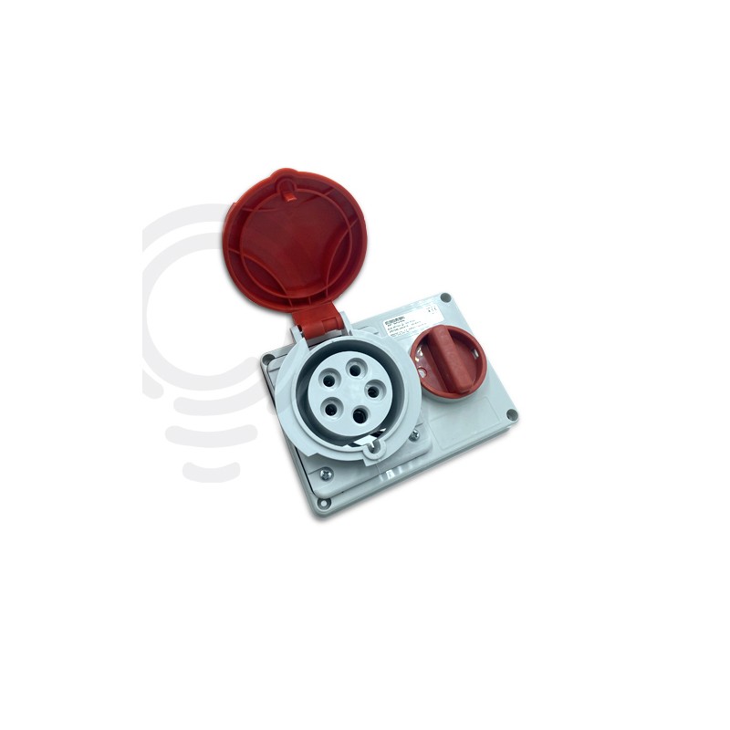 Recessed interlocked electrical socket 3p tn...