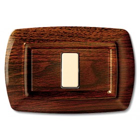 Magic bticino 2591ls dark hole round wood round plate electrochannel