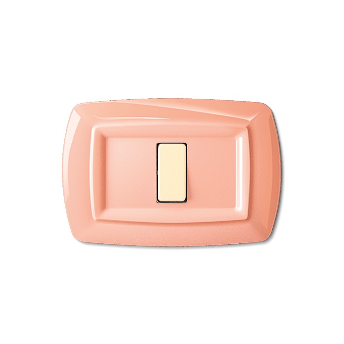 Placca tondo arancio pastello 1 foro 2591po magic...