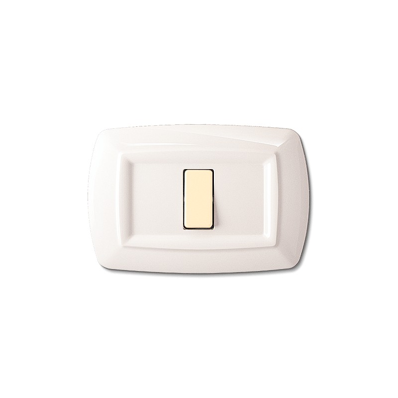 Placca tondo adattabile magic 1 foro 2591wh...