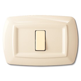 Placca tondo colore avorio 3 foro serie magic 2593a elettrocanali