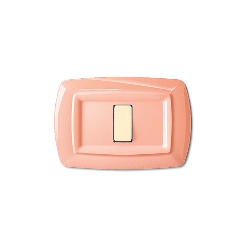 Plate 3 hole round orange pastel 2593po