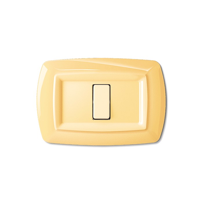 Placca 3f tondo giallo pastello 2593py