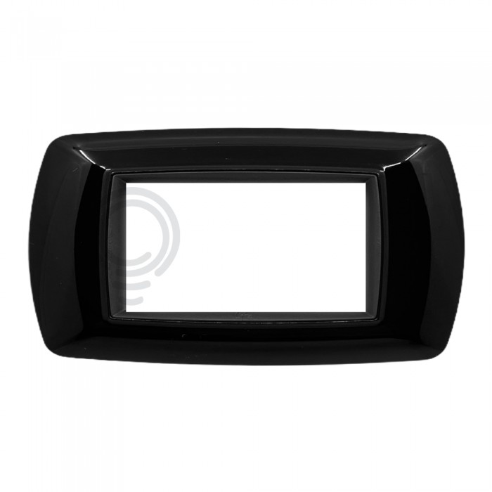 Placca life 3f nero lucido per living classic 2983n elettrocanali