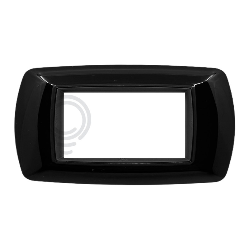 Placca life 3f nero lucido per living classic 2983n elettrocanali