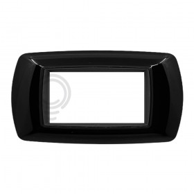 Placca life 3f nero lucido per living classic 2983n elettrocanali